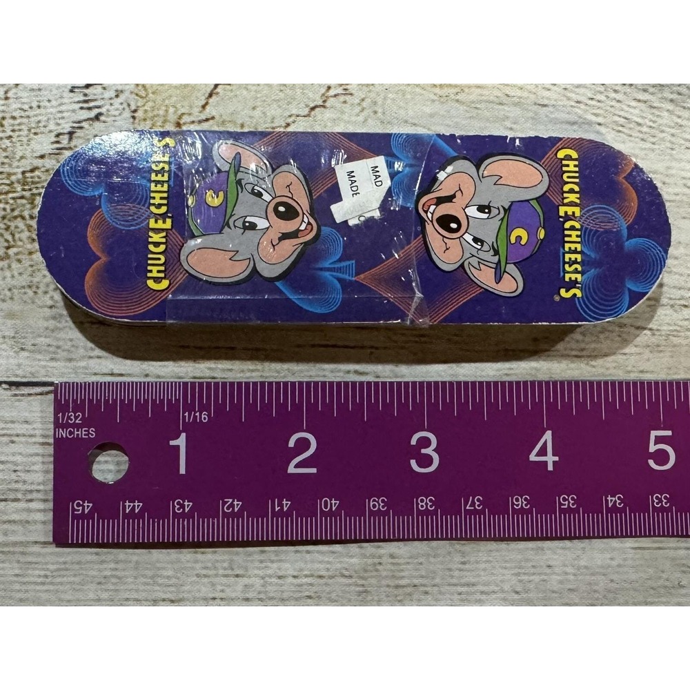 Vintage CEC Chuck E. Cheese's Playing Cards Skateboard Oblong Shape NEW TubE